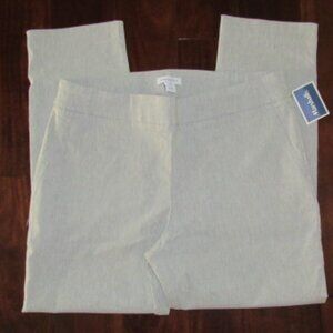 Carolina Belle Gray Pull On Pants Size 14 NWT Straight Leg Elastic Waist